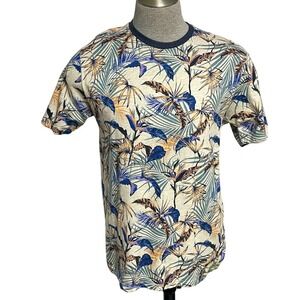 Free Planet Tropical‎ Print Tee Shirt Mens Large